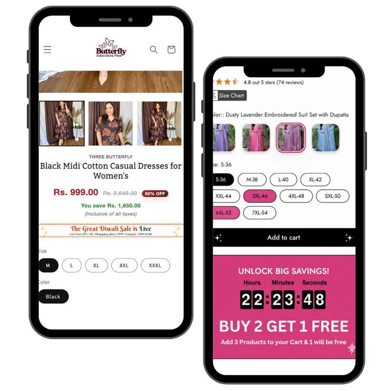 Product Page & Sale Events Upselling